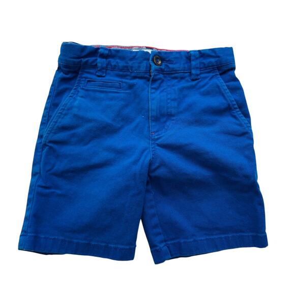Boden Boys Classic Blue Chino Shorts Casual Summer Style Flat Front Size 7Y - Picture 1 of 5
